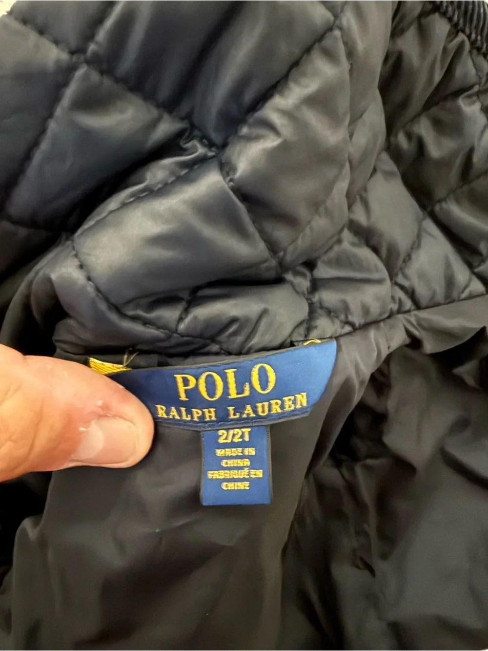 Polo by Ralph Lauren Navy Quilted Puffer Coat